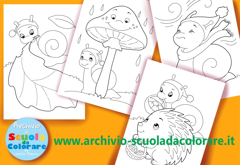 Stellina e i disegni autunnali da colorare – Schede per bambini